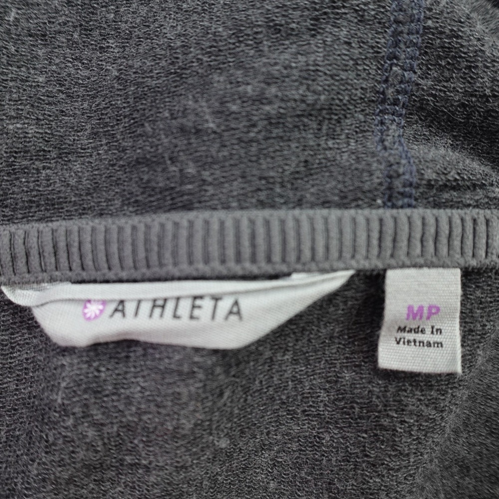 Athleta‎ Hoodie Dress Womens MP Gray Sporty Long Sleeve Thumbhole Pocket - Picture 12 of 15